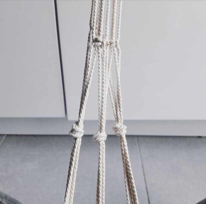 tuto diy comment faire suspension macrame plante