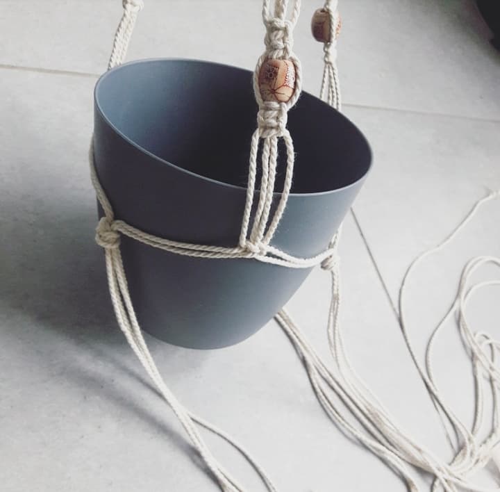 tuto diy comment faire suspension macrame plante