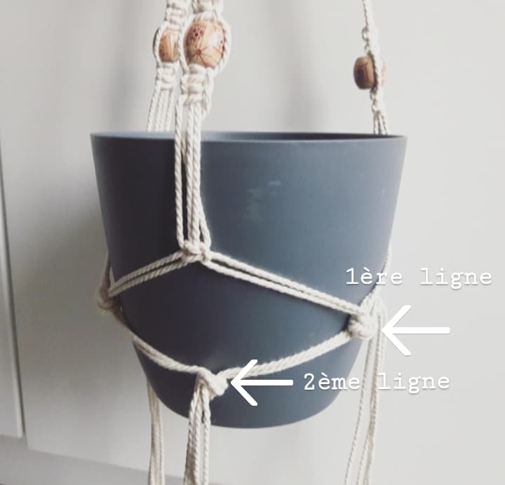 tuto diy comment faire suspension macrame plante