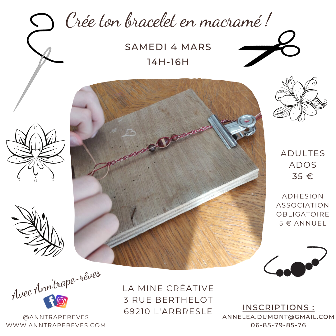atelier créatif, stage DIY, activité rhône-alpes, azergues, l'arbresle, fait main, création