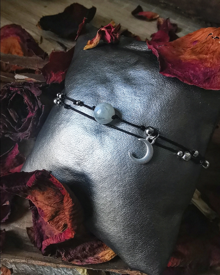 bracelet pierre de lune bijoux boheme fait main